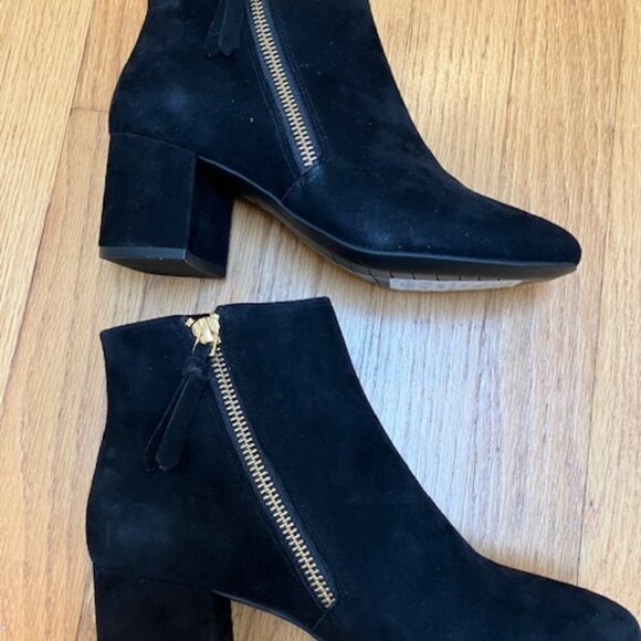 NWT Cole Haan Saylor Grand II Black block heel suede Booties 5 - Picture 5 of 11